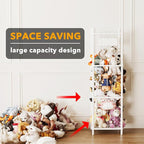 SpaceAid Stuffed Animal Storage Organizer, Wood Animals Zoo Toy Plushies Storage Holder, Large Capacity Plush Toy Cage for Pl
