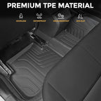 Floor Mats for Honda Civic Sedan 2022-2026/Acura Integra 2023-2026, All Weather Floor Mats Trunk Cargo Liner and Door Sill Guards Accessories, Full Coverage Set (Gas Only, Not fit Manual)