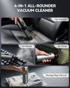 Car Vacuum, Handheld Vacuum Cordless with 21000Pa Powerful Suction & 3 Modes, 4-in-1 Portable Hand Held Mini Vacuum Cleaner R