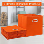 Black Fabric Cubby Storage Bins,13x13x13 Inches ,Cube Organizer Bin Foldable Storage Boxes with Dual Handles Fabric Organizer