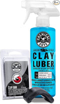 Chemical Guys Clay Bar Kit, Heavy Duty Clay Bar and Luber Synthetic Lubricant, 2-Piece Car Detailing Kit for Paint, Glass, and Clear Coat Surfaces - Black