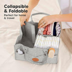 KeaBabies Baby Diaper Caddy Organizer with Handle - Portable Baby Car Organizers and Storage for Nursery, Changing Table, Lar