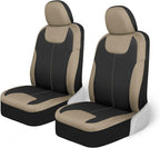 Motor Trend Beige Waterproof Seat Covers for Front Seats – Premium Neoprene Car Seat Covers, Car Seat Protectors with Removab