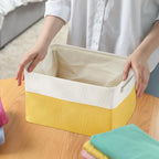Geiserailie 6 Pcs 15 x 11 x 9.5 Inch Cube Storage Bins Fabric Storage Organizer Bins Foldable Cube Baskets with Sturdy Carry 