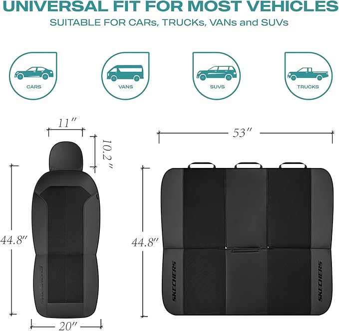 Skechers Car Seat Covers,GOGA Mat Oxford Cloth Seat Covers,Waterproof Car Seat Covers Full Sets,Automotive Universal Fit Seat