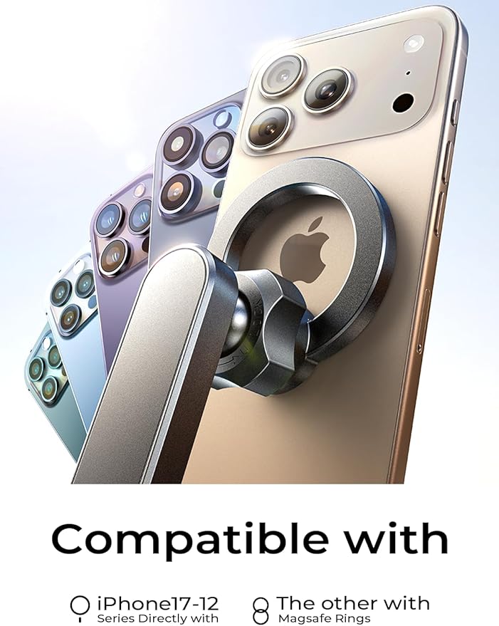 LISEN for MagSafe Car Mount Magnetic Phone Holder for Your Car Magnet Air Vent Cell Phone Holder Mount Car Accessories Gift for Men Women fit iPhone 17-12 Dashboard Mount Kits