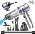 Car Vacuum Cleaner High Power - 22000PA Portable Car Vacuums 4 in 1 Compressed Air Duster & Blower Hand Held Vacuum Cordless 