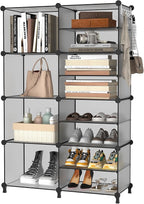 AWTATOS Closet Organizer 8 Cube Storage Shelves Clothes Organizers Stackable Cubby Shelving for Closet Bedroom Living Room Gr