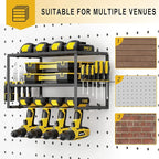Spacecare Power Tool Organizer- Power Drill Tool Holder- Heavy Duty Tool Shelf & 2 Pack 3 Layers Tool Rack Cordless Drill Hol