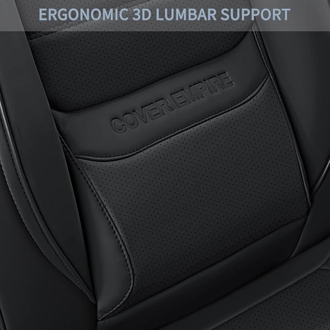 Front Car Seat Covers, 2Pcs Universal Leather Seat Covers for Cars, Full Coverage Waterproof Automotive Seat Covers, Breathab