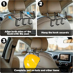 2 Pcs Hard Hat Holder for Truck, Car Holder Organizer with 5 Hooks Car Seat Back Organizers for Caps Jacket Tool Bag Safety Helmet Hard hat Accessories for Men and Women