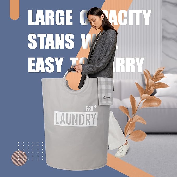 Caroeas Super Large 150L Laundry Basket Pro, Waterproof Laundry Hamper, Collapsible Laundry Basket Easy Storage, Clothes Hamp
