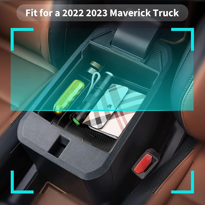 CDEFG Maverick Center Console Organizer for 2022 2023 2024 2025 2026 Ford Maverick Truck Accessories Central Console Armrest 