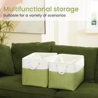 Large Storage Baskets- 16x12x12 inch Storage Bins for Shelves and Closet Organizing, Foldable Fabric Bin for Home Organizatio