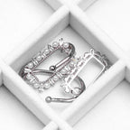 Frebeauty Acrylic Jewelry Organizer Earring Organizer Box with 5 Drawers Earring Holder Organizer with Velvet Trays Clear Jew