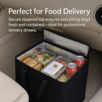 musbus 4-Pack insulated trunk organizer car cooler bag Food Insulated Grocery shopping bags, Black, reusable,zipper,foldable,tote,cold,for adult,for foodland,