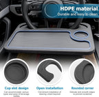 Mandark Car Steering Wheel Tray, 2 in 1 Auto Steering Wheel Desk for Eating Drinks Laptop, Multipurpose Vehicle Interior Travel Essential Table Accessories, Universal for RV, SUV, Truck (Pink)