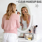 YOPCDJ 3PCS Clear Toiletry Bag,TSA Approved Travel Makeup Pouch with Zipper for Cosmetics and Toiletries，Diaper Bag Organizer