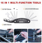 Car Roadside Emergency Kit - Car Emergency Kit with Jumper Cables, Tow Rope, Folding Shovel, Safety Hammer, Reflective Warnin