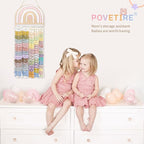 POVETIRE Headband Holder Bow Holder for Girls Hair Bows,Rainbow Hair Accessories Organizer Storage Wall Hanging Display for N