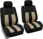 FH Group Car Seat Cover Front Set Striking Striped Car Seat Covers with Front Seat Covers and Rear Split Bench, Universal Fit