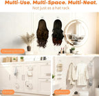 LINFIDITE 10 Pack Hat Rack Hanging Baseball Caps Display Storage Rack Hat Organizer Wigs Rack Over Door Wall Mounted Scarves 