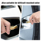 Tallew 10 Pack Dual Head Tire Pressure Gauge Heavy Duty Air Pressure Tire Gauge for Auto Truck Car RV Van Gage Range 10-150PSI, 1-10Bar (Gold)