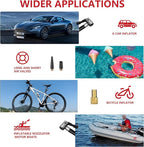 Tire Inflator 20V Cordless Mini Air Compressor DC 12V Portable Handheld Car Drill Air Pump 150PSI with Rechargeable Battery, Auto Shut Off, LED, Digital Pressure Gauge for Cars Bikes (Red)
