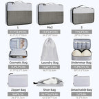 BAGAIL 8 Set/9 Set Packing Cubes Luggage Packing Organizer for Travel, Suitcase Packing Bags for Travel Accessories