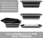 Tiawudi Large Collapsible BBQ Prep Tub with Lid(4.22 Gal/16L), Foldable Camping Sink with Colander, Cutting Board, Dish Basin