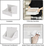 GRANNY SAYS Closet Storage Bins, Clothes Organizer and Storage Bins, Trapezoid Storage Boxes with Handles, Storage Baskets fo