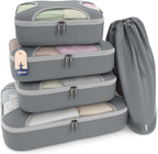 Shacke Packing Cubes for Travel 5 Set - Premium Luggage Organizer Bags - Versatile Travel Organizer for Women and Men - Optim