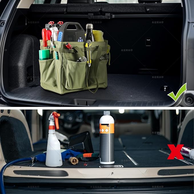 Car Trunk Organizer Multifunctional Storage Toolbox Carry Griddle,Large Grill Utensils Accessory Grilling Tools Basket