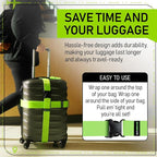 Untethered Luggage Straps | TSA-Approved Suitcase Belts with Heavy-Duty Buckles. Secure Adjustable Travel Accessories for Che