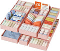 DIMJ Drawer Organizer Clothes, 20 Pack Dresser Organizer, Foldable Closet Organizers and Storage, Fabric Dresser Bins, Drawer