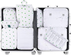Mossio 9 Set Packing Cubes with Shoe Bag & Electronics Bag - Luggage Organizers Suitcase Travel Accessories