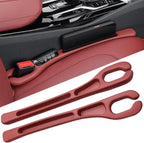 Car Seat Gap Filler, Auto Seat Gap Organizer Dual Storage Slot with Phone Holder, Universal Car Seat Catcher Accessories Plug Strip Fit Car SUV Truck, Fill the Space in Between Seat and Console, Red
