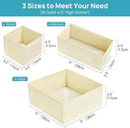 Vtopmart 12 Pack Baby Clothes Organizer, Dresser Drawer Organizer for Baby Clothing, Foldable Fabric Closet Drawer Storage Bi