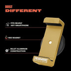 FREAKMOUNT Magnetic Motorcycle Phone Mount - Compatible with Harley Davidson - Premium Billet Aluminum Holder for Gas Tank, High-Speed Magnet Accessories - Fits Most Phones, Electric Yellow