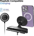 Galvanox Wireless Charging Car CD Slot Phone Holder - Magnetic Mount Charger with Secure CD-Player Attachment - Compatible with MagSafe