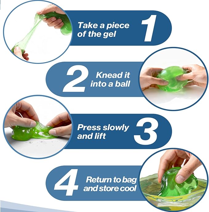 Car Cleaning Gels-4 Pack, Cleaning Gel for Car, Dust Cleaner Putty Cleaner Slime Cleaning Supplies Auto Detailing Tools, Clea