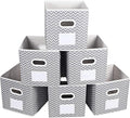 MAX Houser Fabric Cloth Storage Bins,Foldable Storage Cubes Organizer Baskets with Dual Handles for Home Bedroom Storage,Set 
