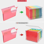 UMAIL File Box,Hanging File Organizer,Portable Storage Bins with Lids,Letter-size File Holder File Cabinet for Office/Home/De