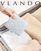Vlando Travel Jewelry Case,Portable Jewelry Organizer Box with Clear Zipper Velvet Jewelry Pouch,Gifts for Traveler Women Gir