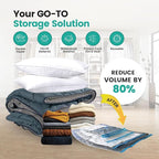 20 Pack Vacuum Storage Bags, Plastic Space Saver Seal Bags (4 Jumbo/4 Large/4 Medium/4 Small/4 Roll) Compression for Clothes,