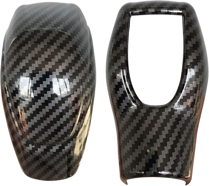 ruihe Car Gear Shift Knob Cover Carbon Fiber Color Sticker Trim Fit for Ford Focus Fiesta Fusion Escape C-Max Transit-150 Tra