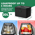 112L Large Capacity Car Trunk Organizer with 20L Insulated Fresh-Keeping Bag, Heavy-Duty 600D Waterproof Oxford Collapsible