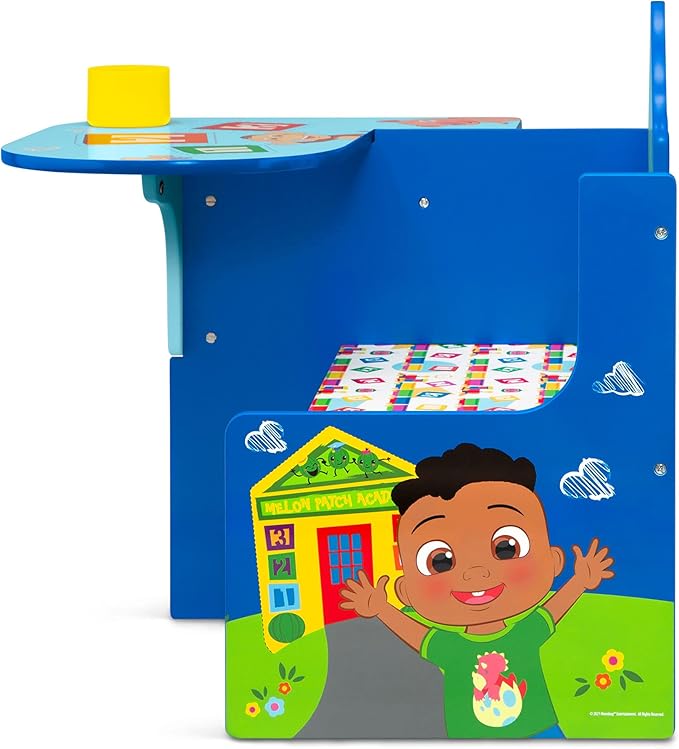 Delta Children Chair Desk with Storage Bin - Greenguard Gold Certified, CoComelon