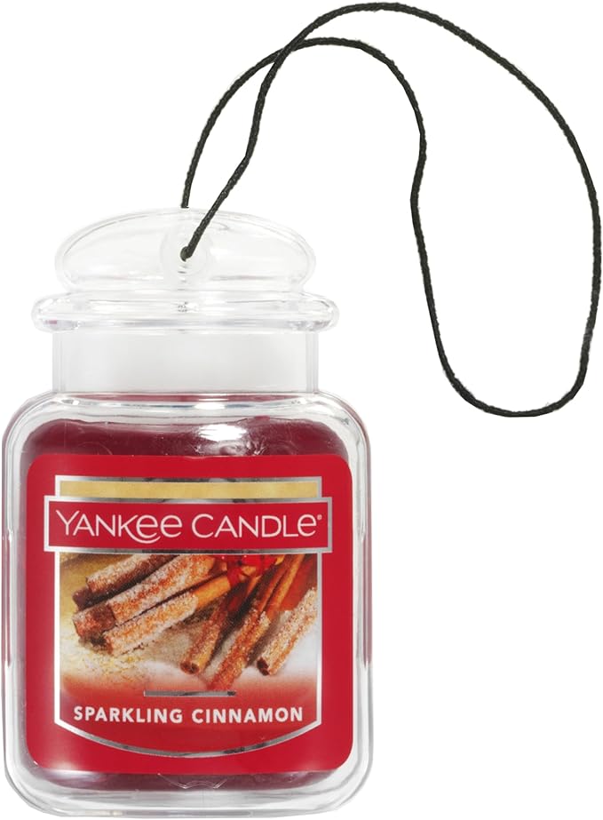 Yankee Candle Car Jar Ultimate, Sparkling Cinnamon, 0.96 OZ (Pack of 6)