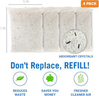 4 Pack Moisture Absorber Refill Bags, Unscented and Fragrance-Free Pellet Packs, Dehumidifier Refills for Buckets, Ideal for